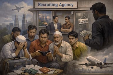 মালয়েশিয়ায় পাঠানোর কথা বলে প্রতারণা, দুই রিক্রুটিং এজেন্সির বিরুদ্ধে অভিযোগ ১০ ভুক্তভোগীর