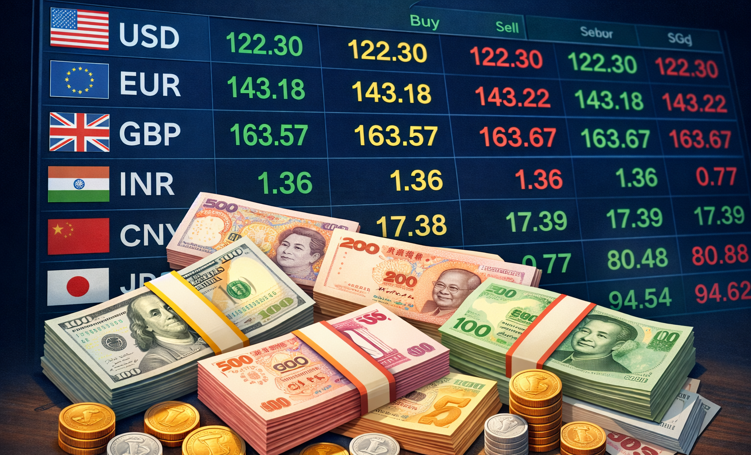 ২২ ডিসেম্বর সোমবারের বৈদেশিক মুদ্রার বিনিময় হার