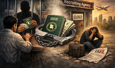 টাকা ও পাসপোর্ট আটকে রাখার অভিযোগ এক রিক্রুটিং এজেন্সির বিরুদ্ধে