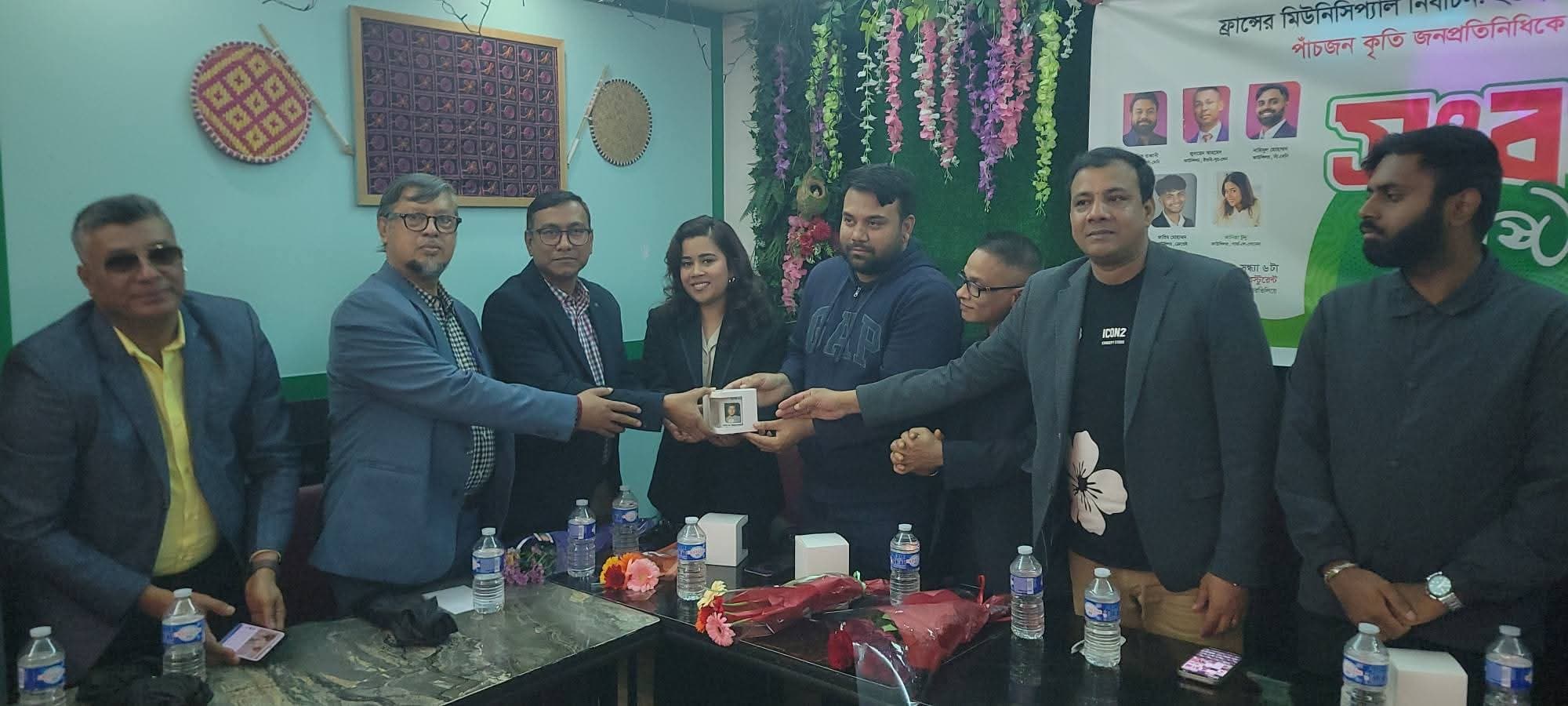 ফ্রান্সে লেখক ও সাংবাদিক শাহাবুদ্দিন শুভকে সম্মাননা প্রদান
