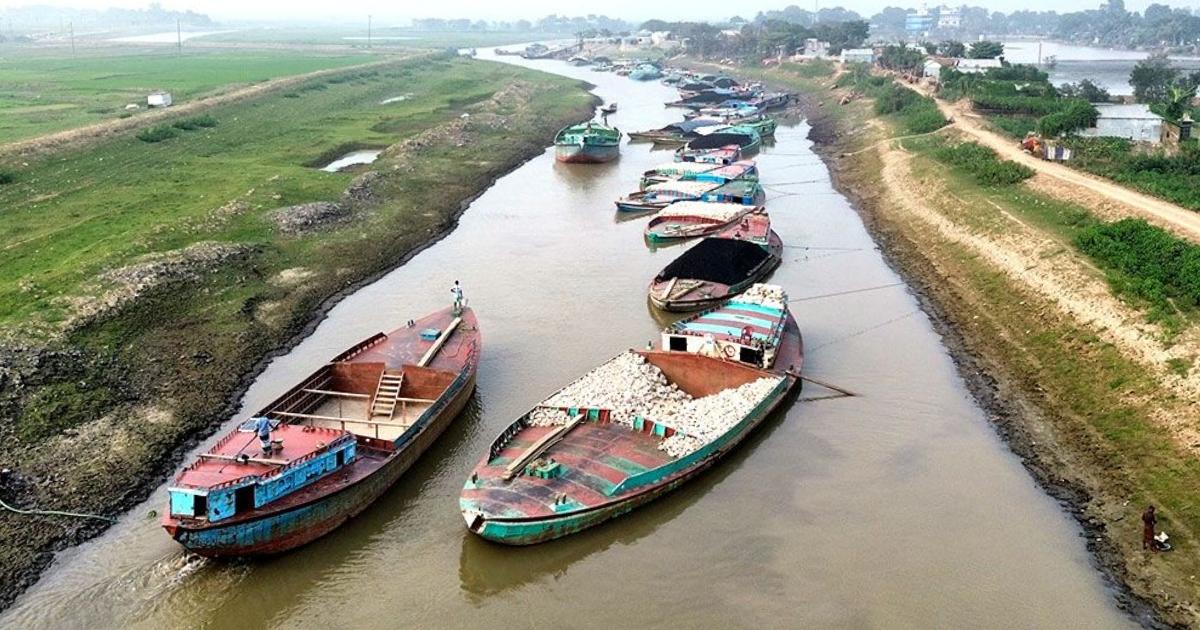 সুনামগঞ্জের পাটলাই নদীতে নৌজটের পেছনে প্রভাবশালী সিন্ডিকেট