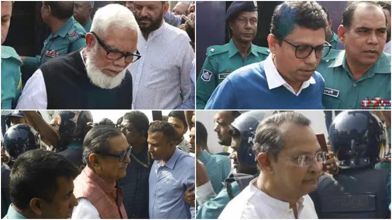 মানবতাবিরোধী মামলায় সাবেক মন্ত্রী ও উপদেষ্টাসহ ১৩ জনকে কারাগারে পাঠানোর নির্দেশ