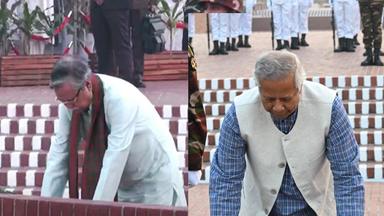 জাতীয় স্মৃতিসৌধে রাষ্ট্রপতি ও প্রধান উপদেষ্টার শ্রদ্ধা নিবেদন