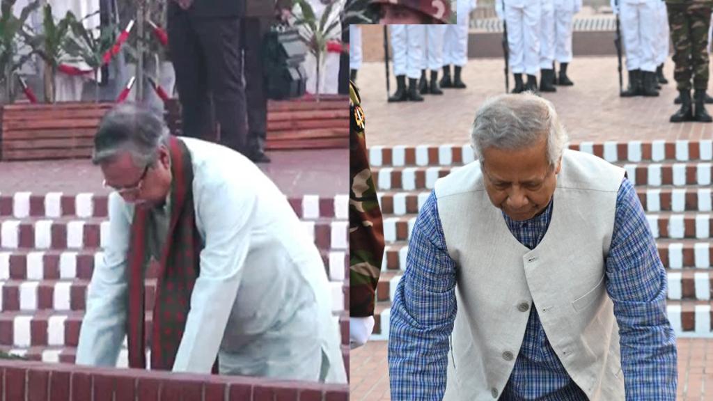 জাতীয় স্মৃতিসৌধে রাষ্ট্রপতি ও প্রধান উপদেষ্টার শ্রদ্ধা নিবেদন