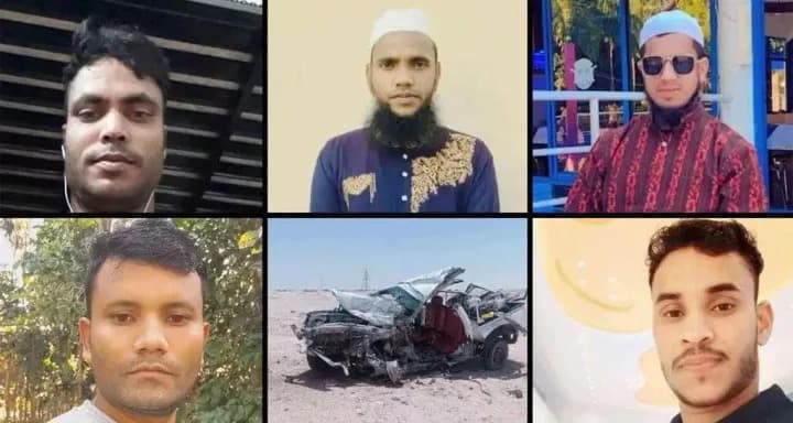 কাতারে সড়ক দুর্ঘটনায় নিহত সিলেটের ৫ প্রবাসীর দাফন সম্পন্ন