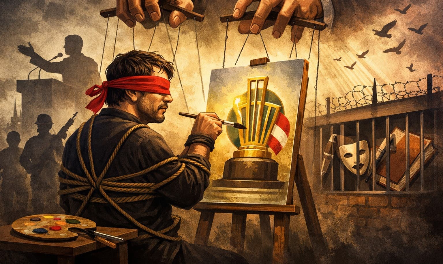 রাষ্ট্রীয় সম্মাননা, শিল্পীর অন্ধ রাজনীতি ও সংস্কৃতির বন্দিত্ব